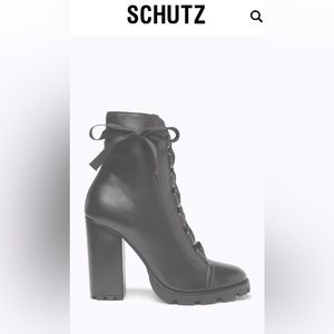 SCHUTZ lace up heeled boot